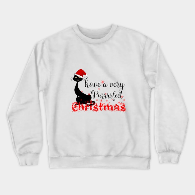 have a purrfect Christmas Crewneck Sweatshirt by bluehair